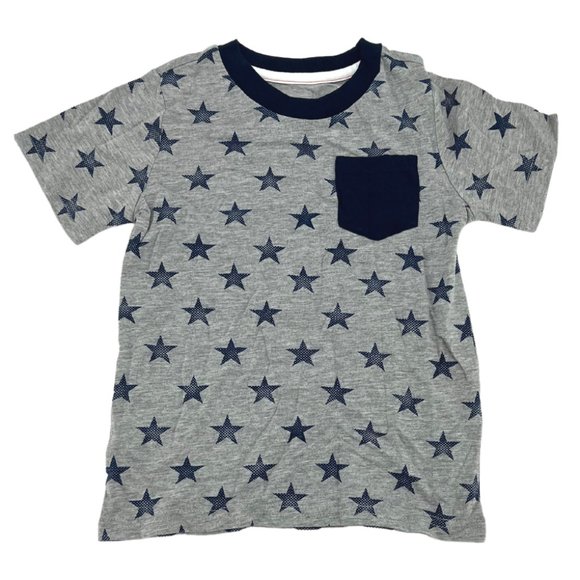 Toughskins Boy's T-Shirt | Grey & Navy | Stars | Various Sizes - Picture 1 of 2